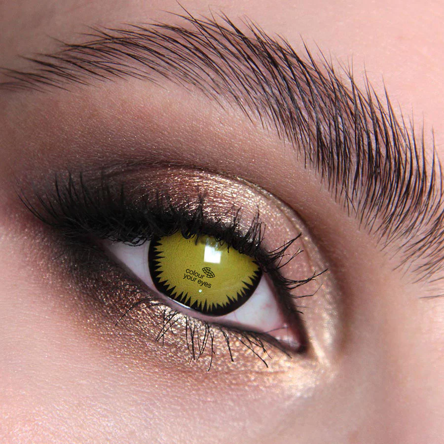 Blind Wolf Yellow Halloween Contact Lenses