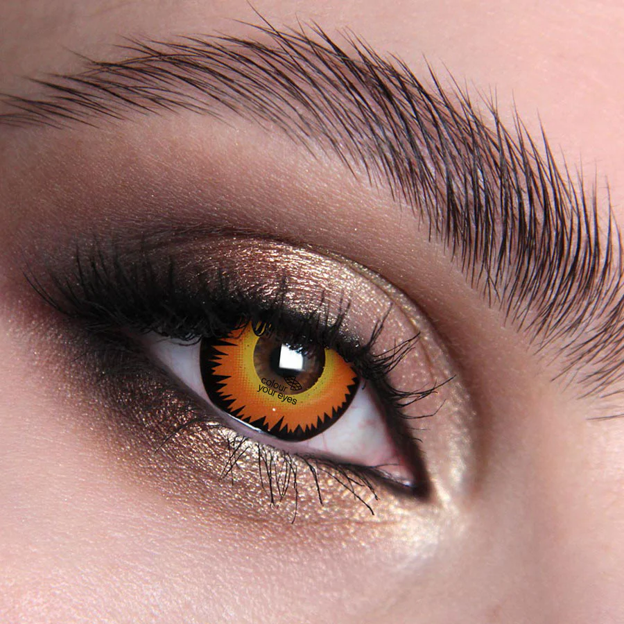 Orange Werewolf Halloween Contact Lenses