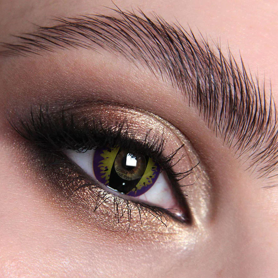 Purple Kitty Halloween Contact Lenses