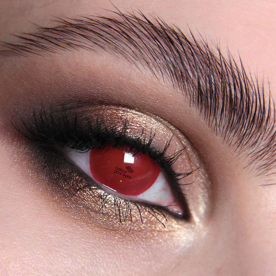 Red Blind Halloween Contact Lenses