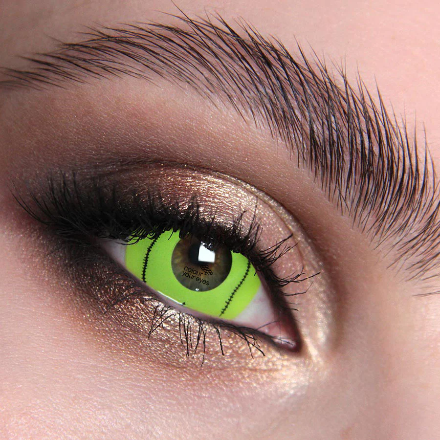 Yellow Stitches Mini Sclera 17mm Halloween Contact Lenses